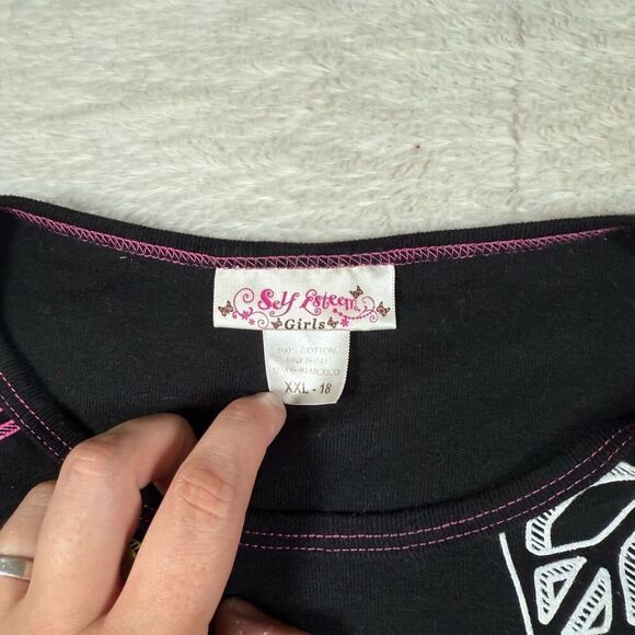 Vintage Y2K Self Esteem Spell Out Long Sleeve Shirt - Picture 3 of 5